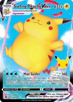 Surfing Pikachu VMAX - Rare Holo VMAX