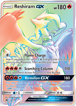 Reshiram-GX - Rare Rainbow