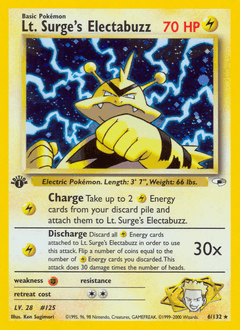 Lt. Surge's Electabuzz - Rare Holo