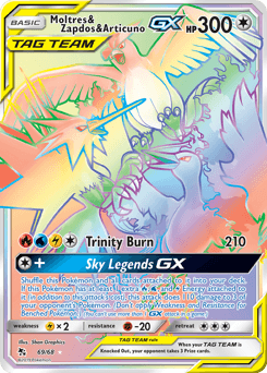 Moltres & Zapdos & Articuno-GX - Rare Rainbow