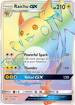Raichu-GX - Rare Rainbow