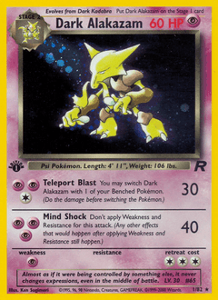 Dark Alakazam - Rare Holo