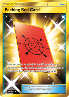 Peeking Red Card - Rare Secret