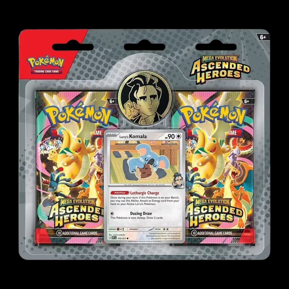 Pokemon Ascended Heroes 2 pack blister Larry's Komala