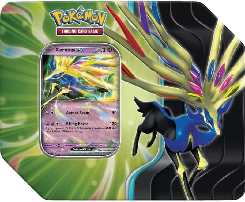 Pokemon Azure Legends Collector's Tin Box Xerneas ex USA version, inneholder 5 Packs