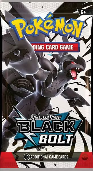 ​[BESTILLINGSVARE] – Pokémon S&V: Black Bolt – Booster Pack (1 stk)