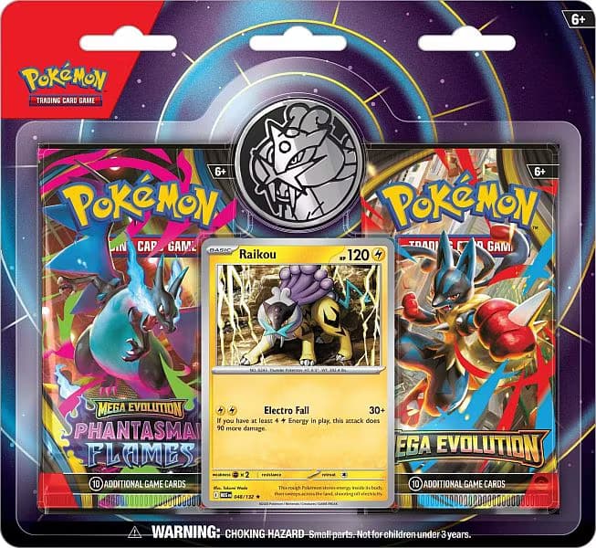 ​[BESTILLINGSVARE] – Pokémon Raikou 2-Pack Blister (Wide) – Sjelden utgave