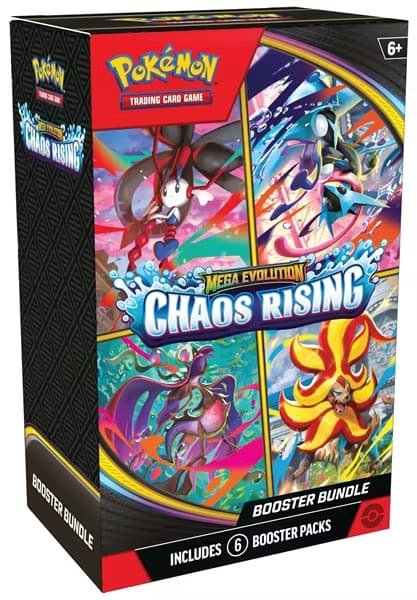 PRE ORDER – Pokémon ME04: Mega Evolution: Chaos Rising – Booster Bundle (6 Boosters)