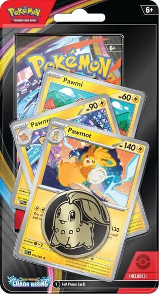PRE ORDER – Pokémon ME04: Mega Evolution: Chaos Rising – Premium Checklane Blister (Pawmot Line)