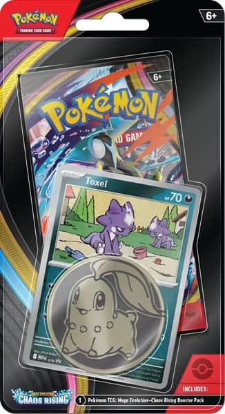 PRE ORDER – Pokémon ME04: Mega Evolution: Chaos Rising – Checklane Blister (Toxel Promo)