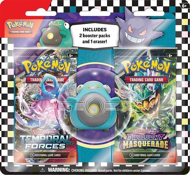 Pokemon TCG Bellibolt Back to School Eraser Blister Pack - Spillmonster