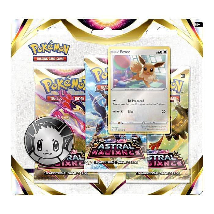Pokemon Sword & Shield Astral Radiance – 3 Booster Blister Pack – Eevee