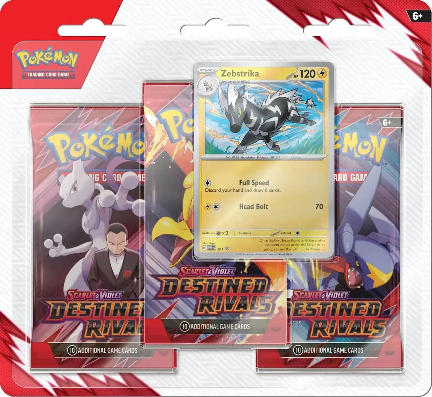 Pokemon Destined Rivals Elite 3-Pack Blister Zebstrika