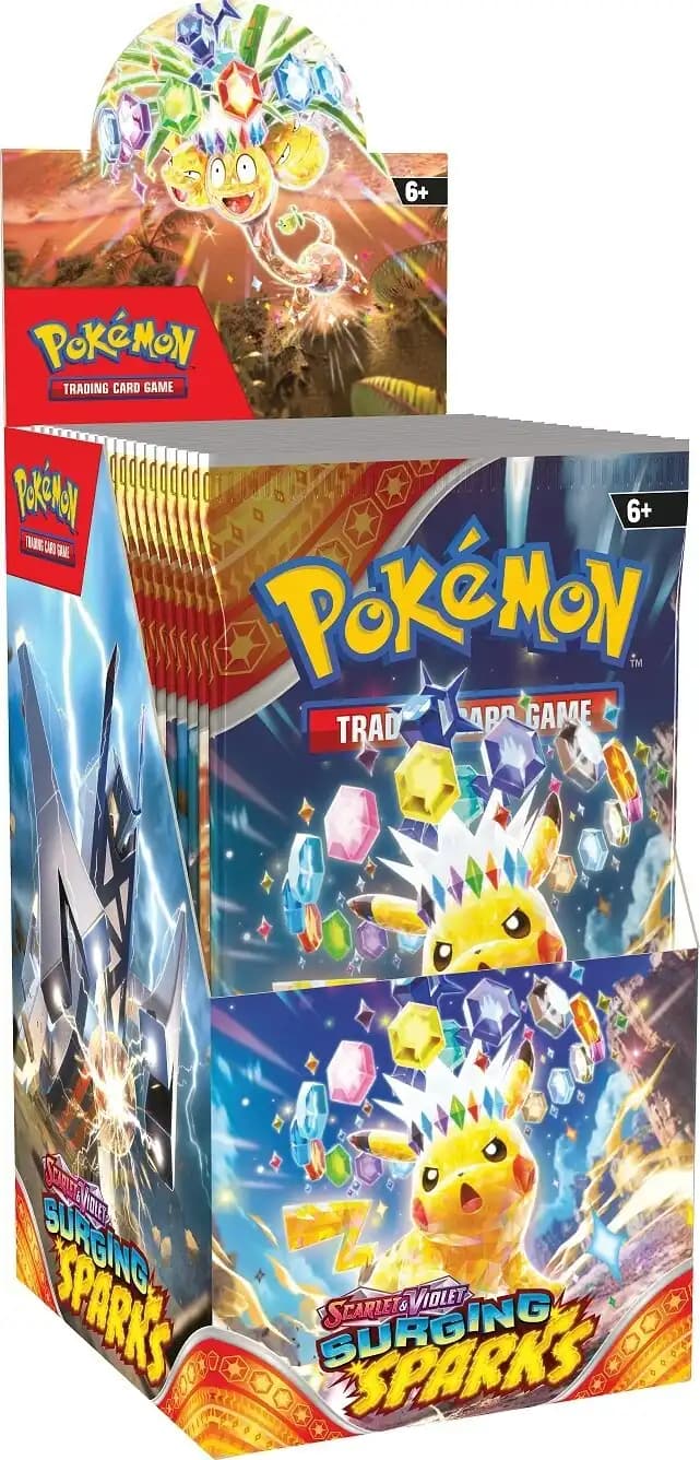 Pokemon Surging Sparks 18 Booster Pack Sealed Booster Box