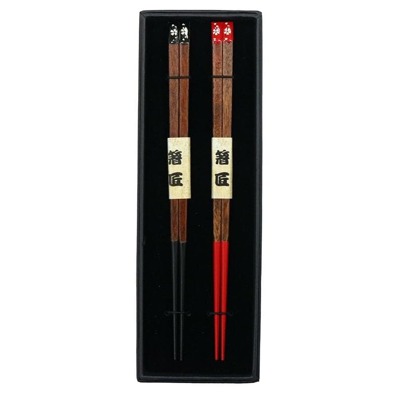 Chopsticks Gift Set: Premium Coating 2 pairs – Sakura Top (23cm)