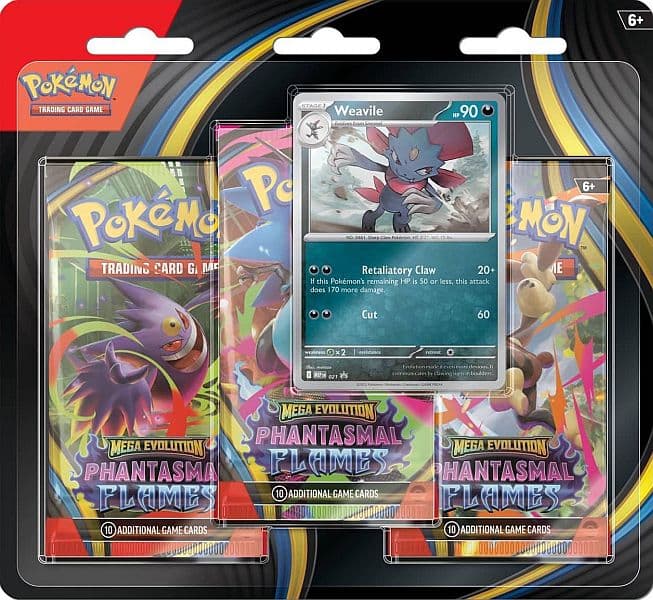 Mega Evolution 2 Phantasmal Flames Weavile 3P Blister Pack
