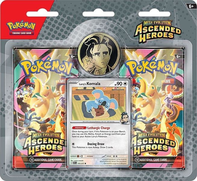 Mega Evolution Ascended Heroes Larry's Komala 2P Blister Pack