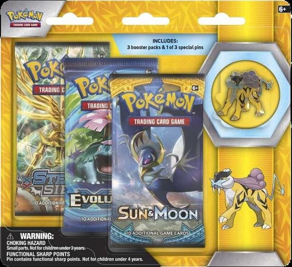 Legendary Beasts Collector Pin 3 Pack Blister - Raikou