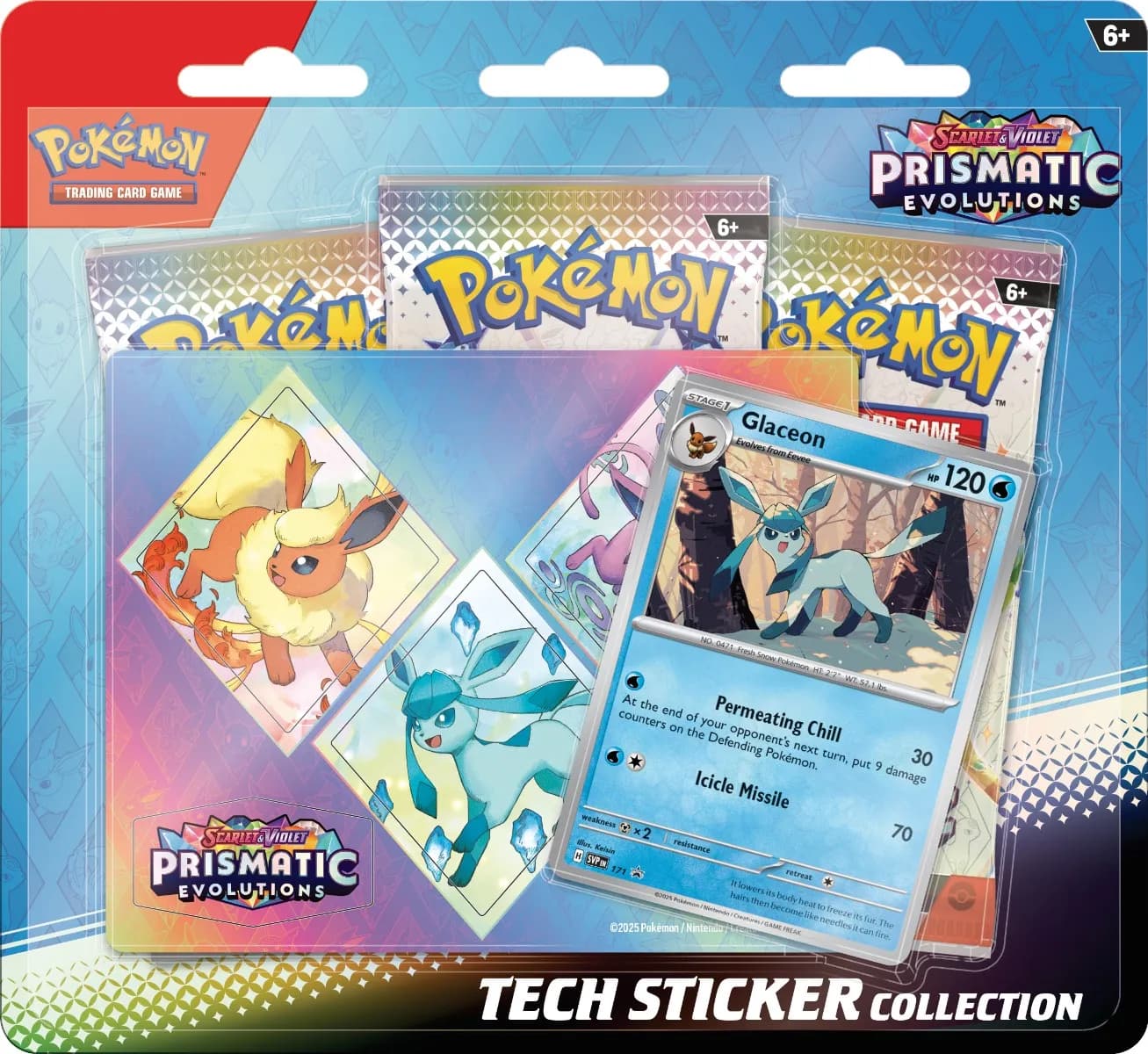 Prismatic Evolutions tech sticker blister