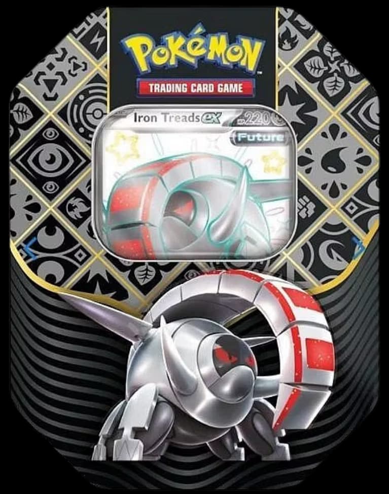 Pokemon Paldean Fates Collector's Tin Iron Threads ex