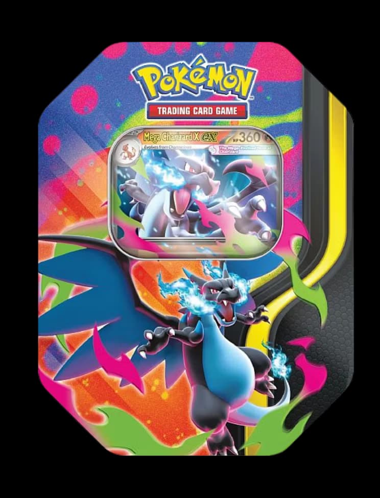 Pokemon Mega Charizard X Ex Tin