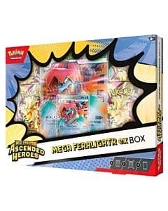 Maks 1 per kunde. Pokémon TCG Mega Feraligatr ex Box - Ascended Heroes samleboks med boosterpakker