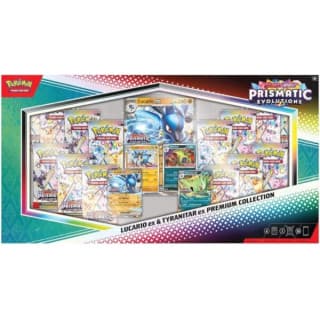 Pokemon TCG – Prismatic Evolutions – Lucario ex & Tyranitar ex Premium Collection