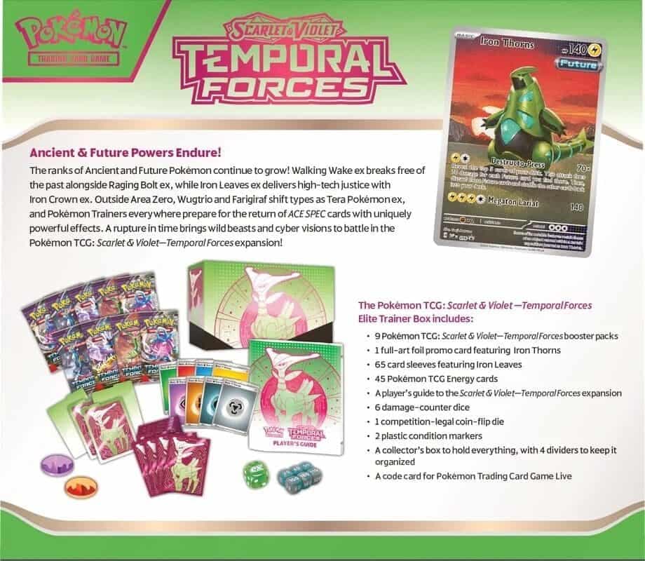 Poke SV5 Elite Trainer Box - Iron Thorns - GameNinja