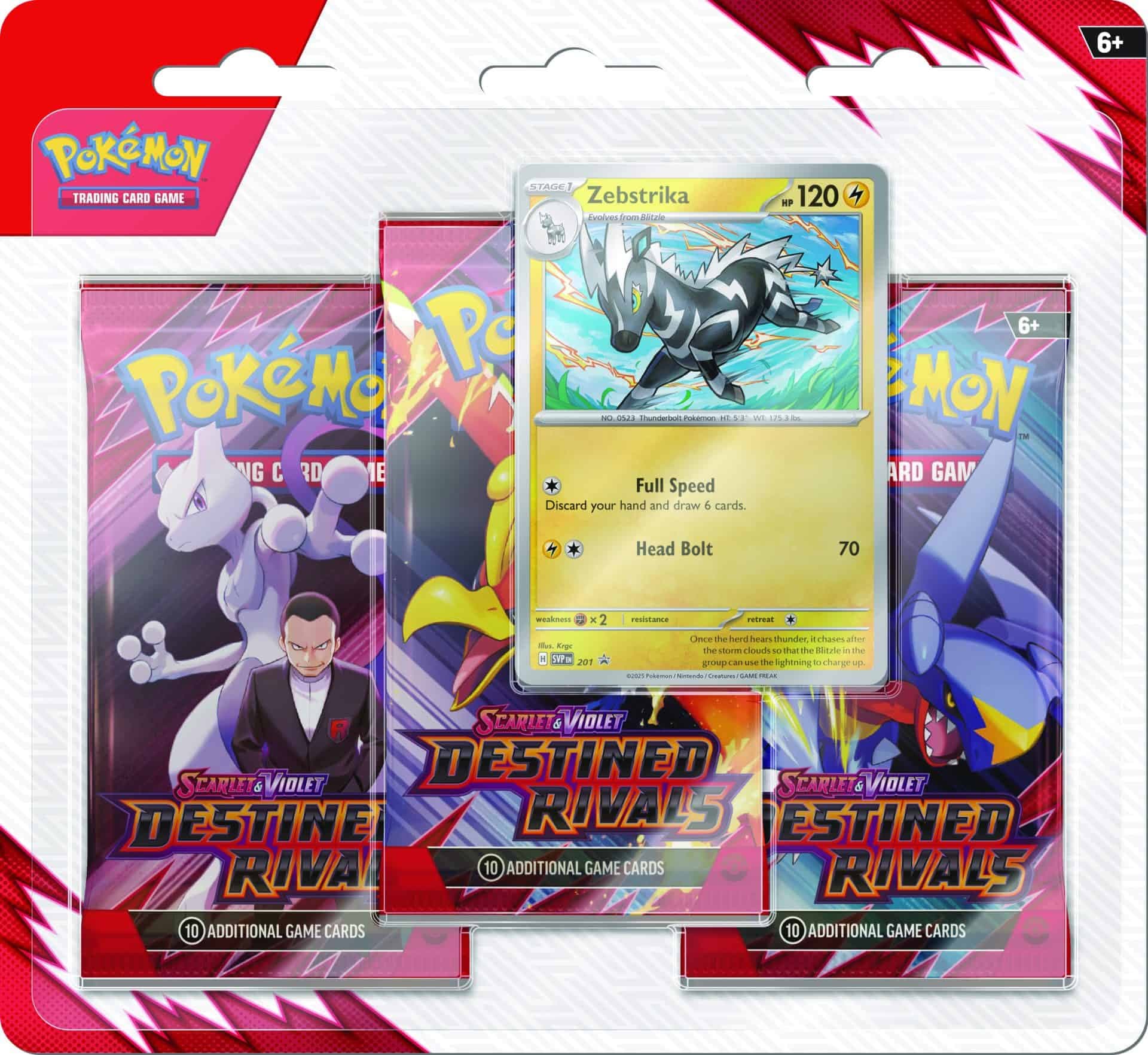 Pokemon – SV10 Destined Rivals – Zebstrika Blister 3P