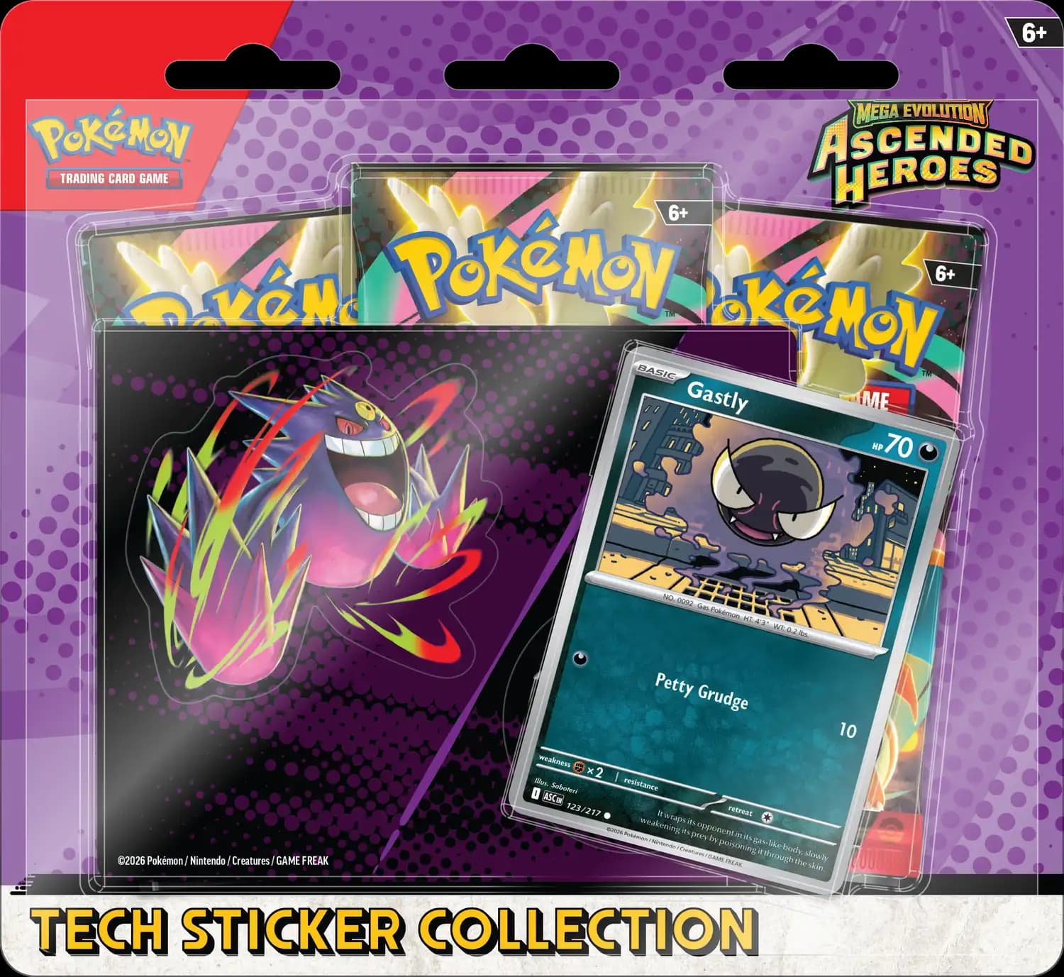 Pokemon Ascended Heroes Tech Sticker Collection Ghastly