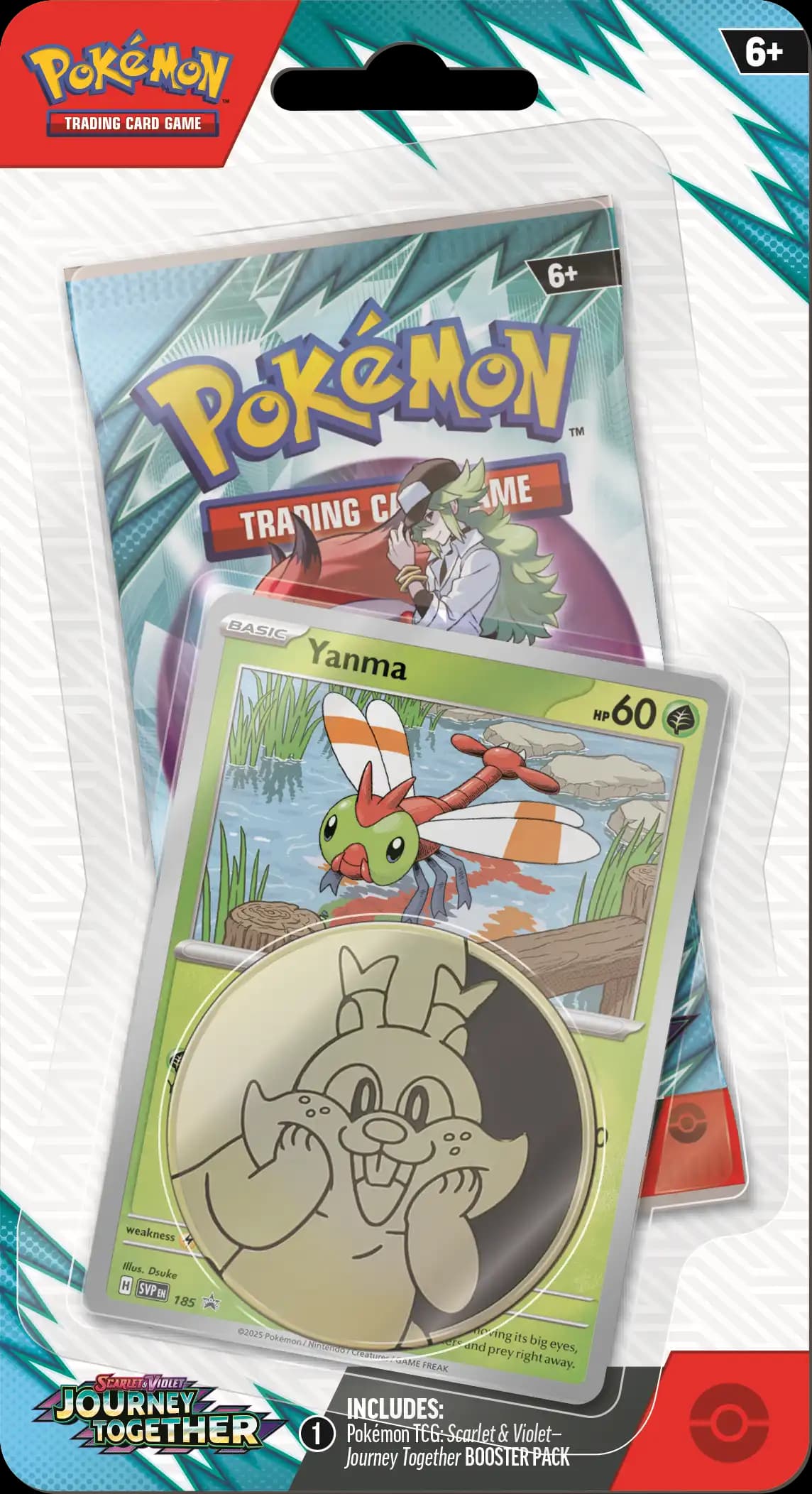 Pokemon Journey Together Checklane Blister Booster Pack Yanma