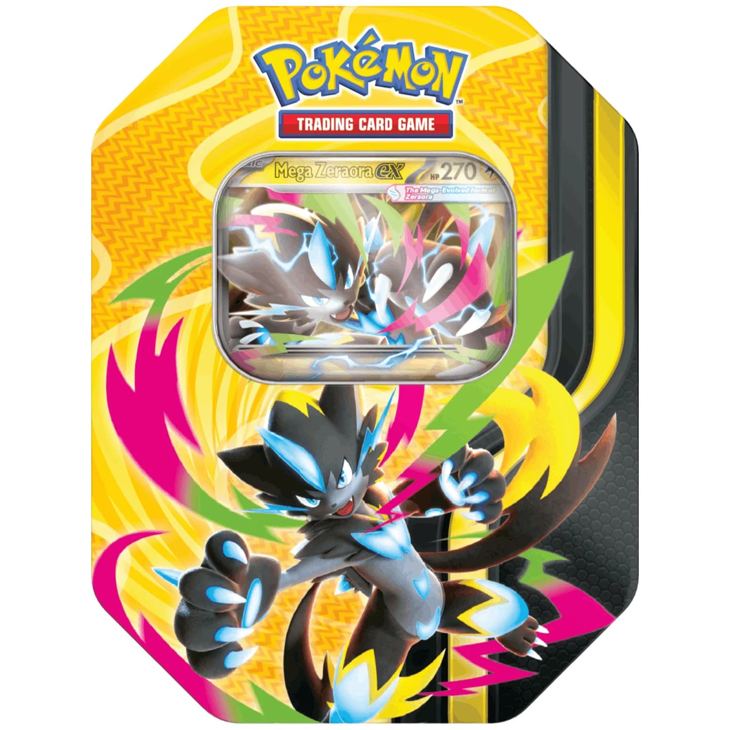 Pokemon Ascended Heroes Mega Forces Tin – Mega Zeraora EX