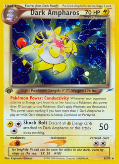 Dark Ampharos - Rare Holo