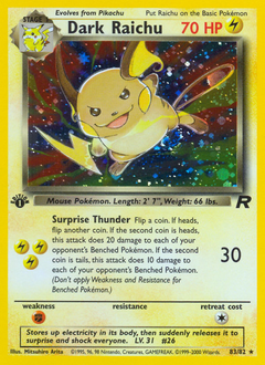 Dark Raichu - Rare Secret